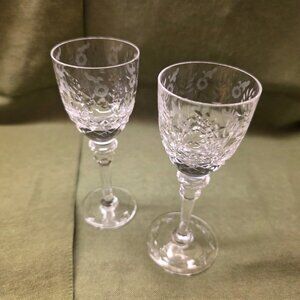 Set of 2 Rogaska Crystal Gallia Cordial Liquor Glasses 5" Original Owner